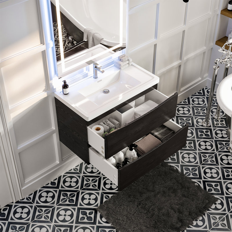 Ensemble de meuble-lavabo simple mural 36 po Firkins