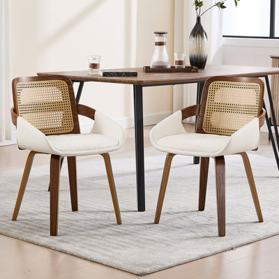 Modern PU Leather Upholstered Dining Chairs by Bay Isle Home