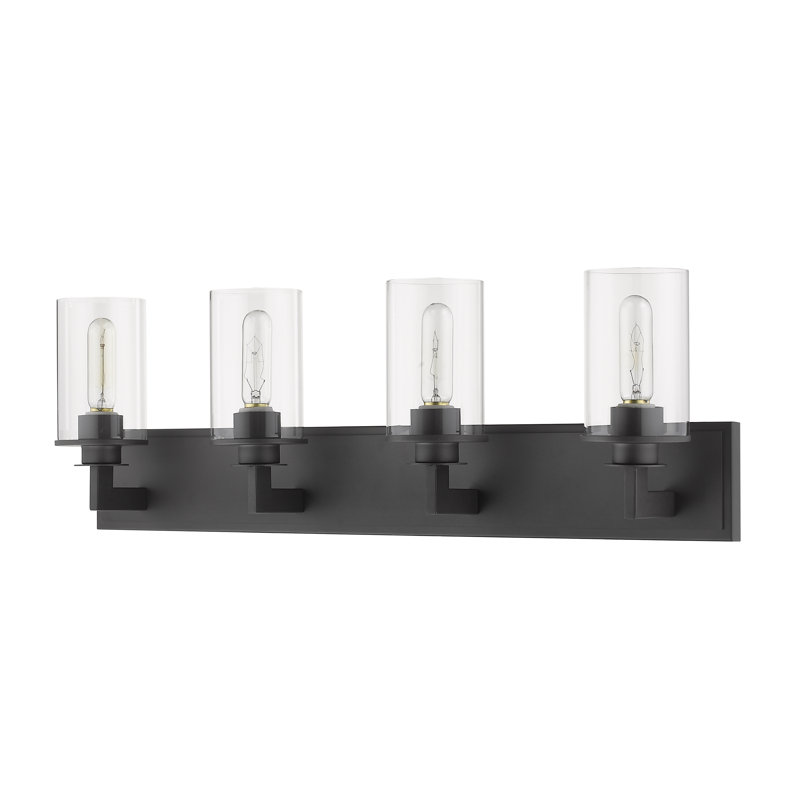 Éclairage de salle de bain à intensité variable 4 lumières Attah, Bronze
