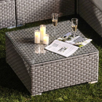 Bouscat Square Glass Outdoor Coffee Table
