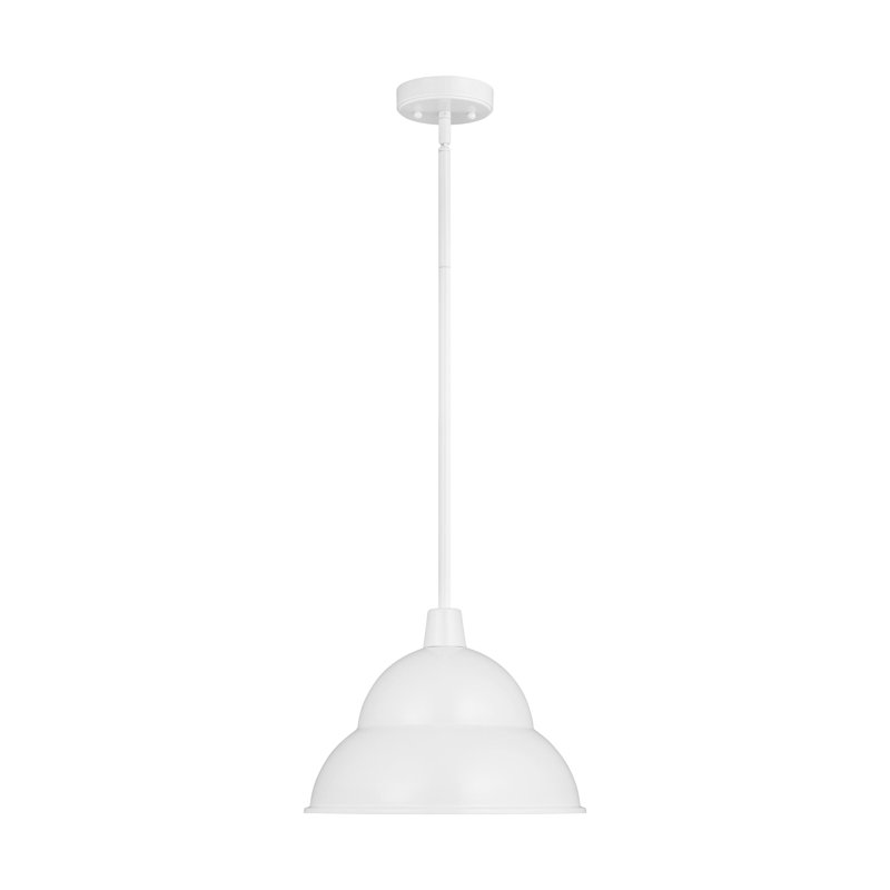 Classic White Aluminum Barn Light Outdoor Pendant