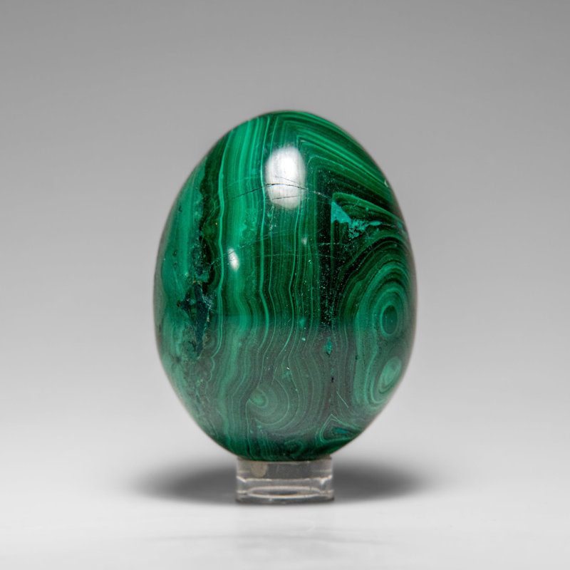 Genuine Polished Malachite Egg (235.8 Grams)