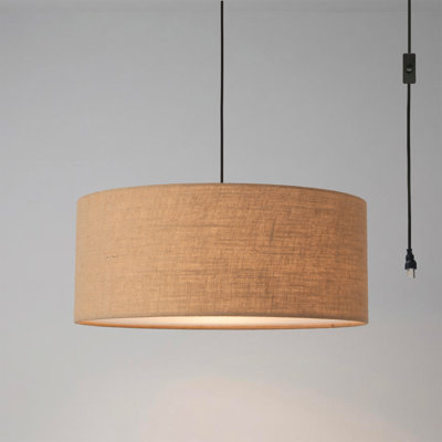 Lampe à bout extensible, abat-jour en toile de jute, laiton vieilli, pour le salon ou la chambre à coucher