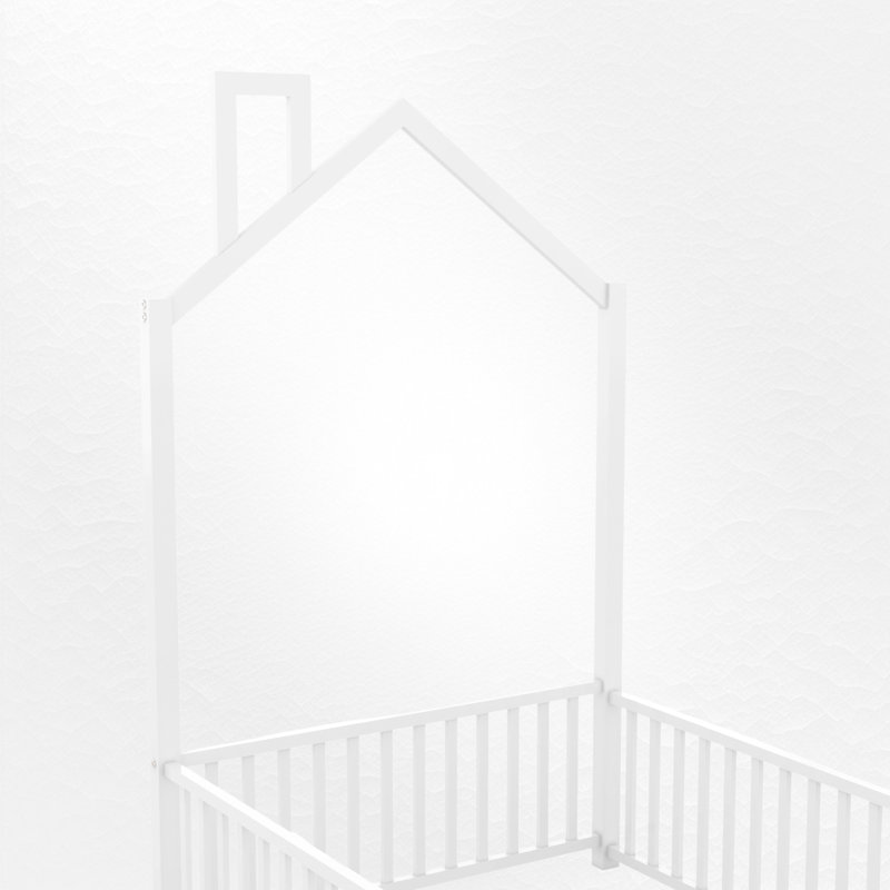 Lit plateforme en métal avec garde-corps, Simple