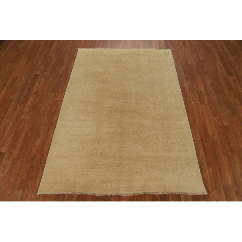 Solid Gabbeh Modern Accent Rug 4x6