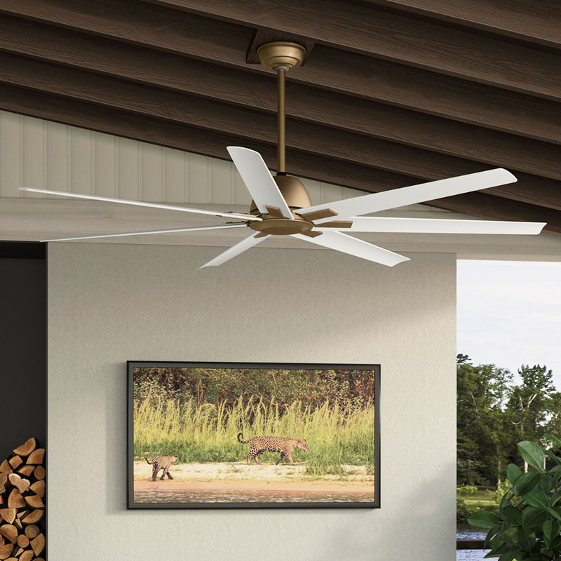 Casablanca 72 inch Bayhaven ENERGY STAR® Damp Rated Ceiling Fan and Wall Control and Handheld Remote