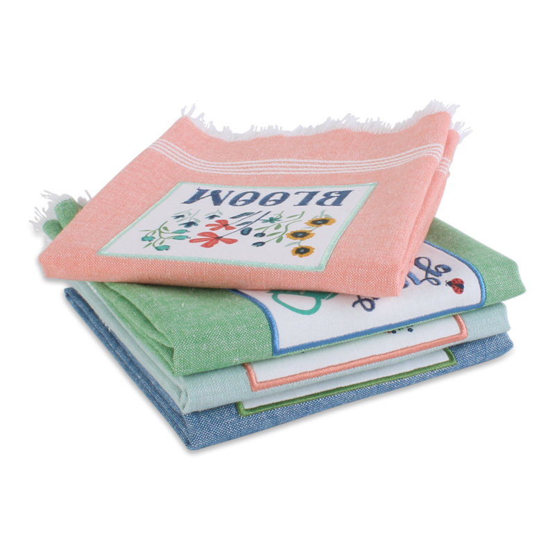 Cotton Embroidered Kitchen Towel Linen Set