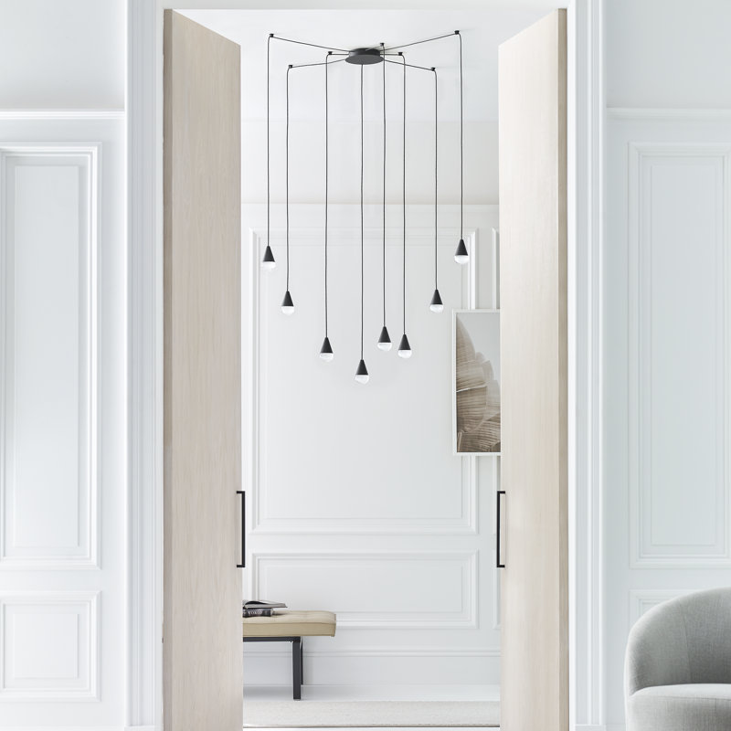 Cupola 8 - Light LED Pendant, Nightshade Black