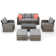 Wicker 7 - Person Patio Conversation Sets with Cushions