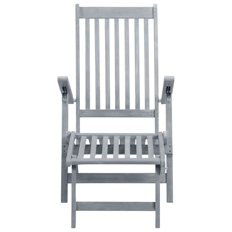 Chaise longue de patio, Bleu royal, gris