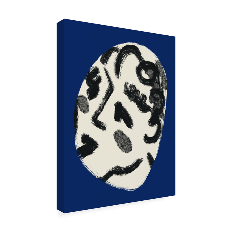 «Little Dean Lady», art sur toile bleue, H 24 po x l 32 po