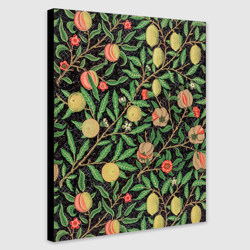 Fruit Pattern - Wrapped Canvas Print, 31.00cm H x 21.00cm W x 4.00cm D