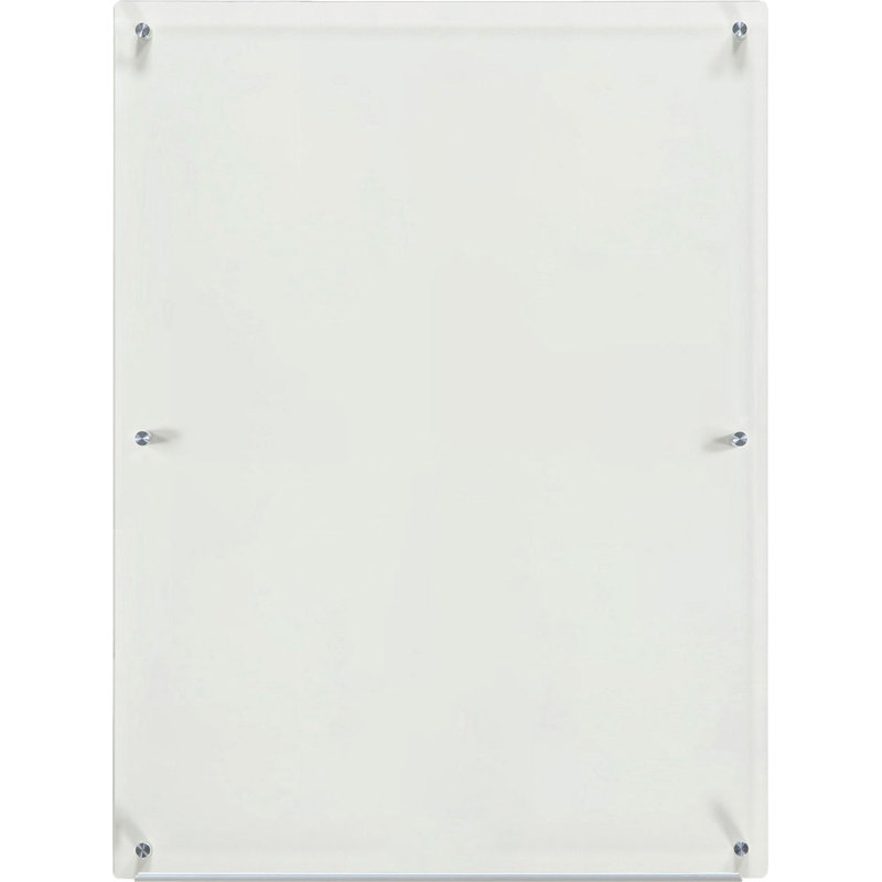 Ultra Clear Frameless Glass Dry-Erase Board with Aluminum Tray, 36" x 48"