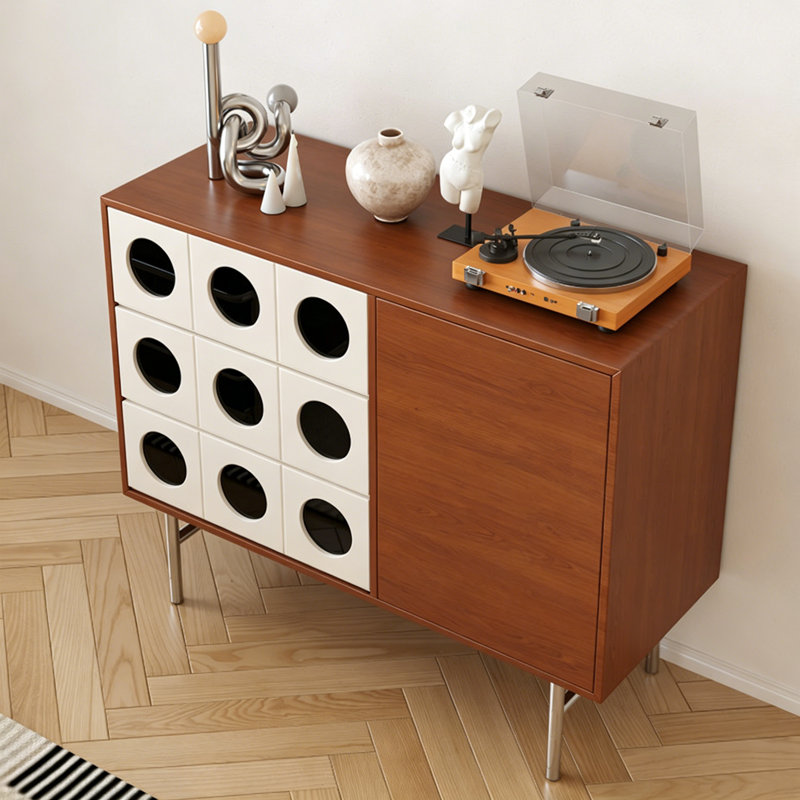 Armoire d'entrée Mid-Century moderne à deux tons