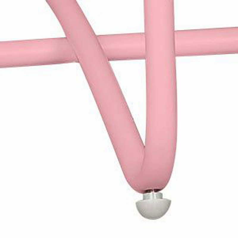 Pink Outdoor Iron Plate Table, Pink, 18.5" H x 18" W x 18" D