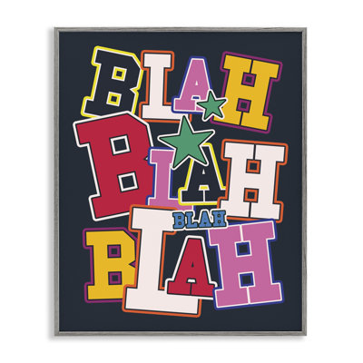 "Bold Blah Blah", art de la giclée encadrée par Ahmad Sayeh Hussein
