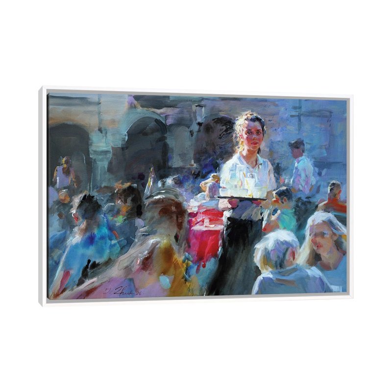 Sur le carré - reproduction d'art murale - toile encadrée, 26" x 18", Framed Canvas, White