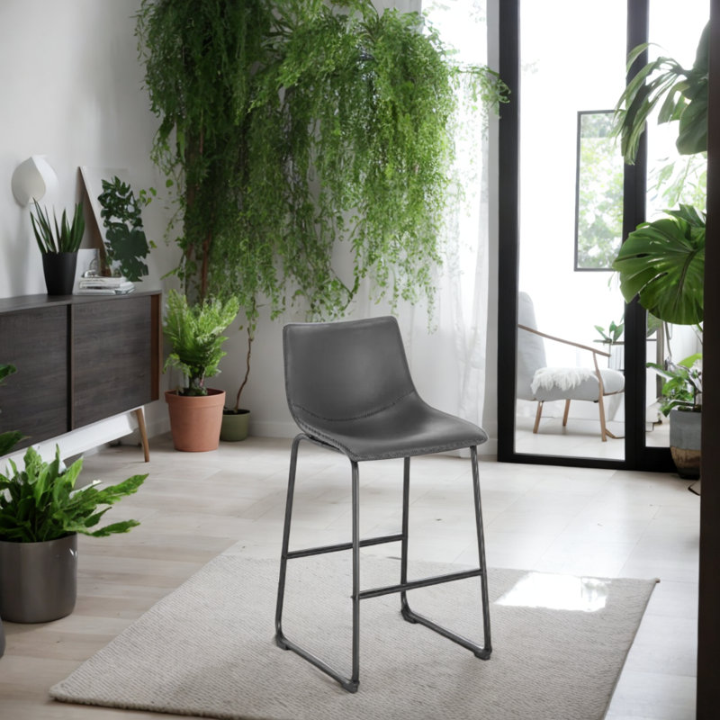 Tabouret de comptoir Marteny Dondan, Tabouret de bar (siège d'une hauteur de 30 po), Gris