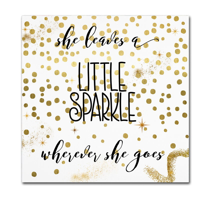 « sparkle », art textuel sur toile tendue, H 18 po x l 18 po x P 2 po