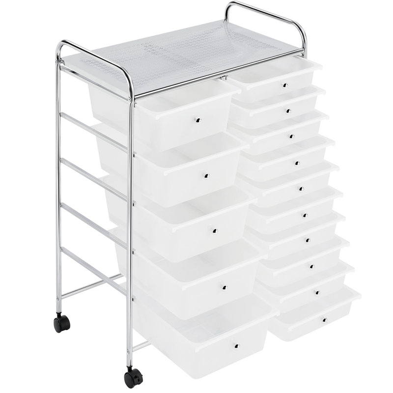Lundys 15 Drawer Storage Drawer, White