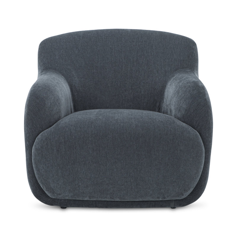 Laci Lounge Chair, Slate Blue Chenille