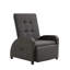 30" Adjustable Outdoor Lounge Chair With Gray Cushions  Footrest