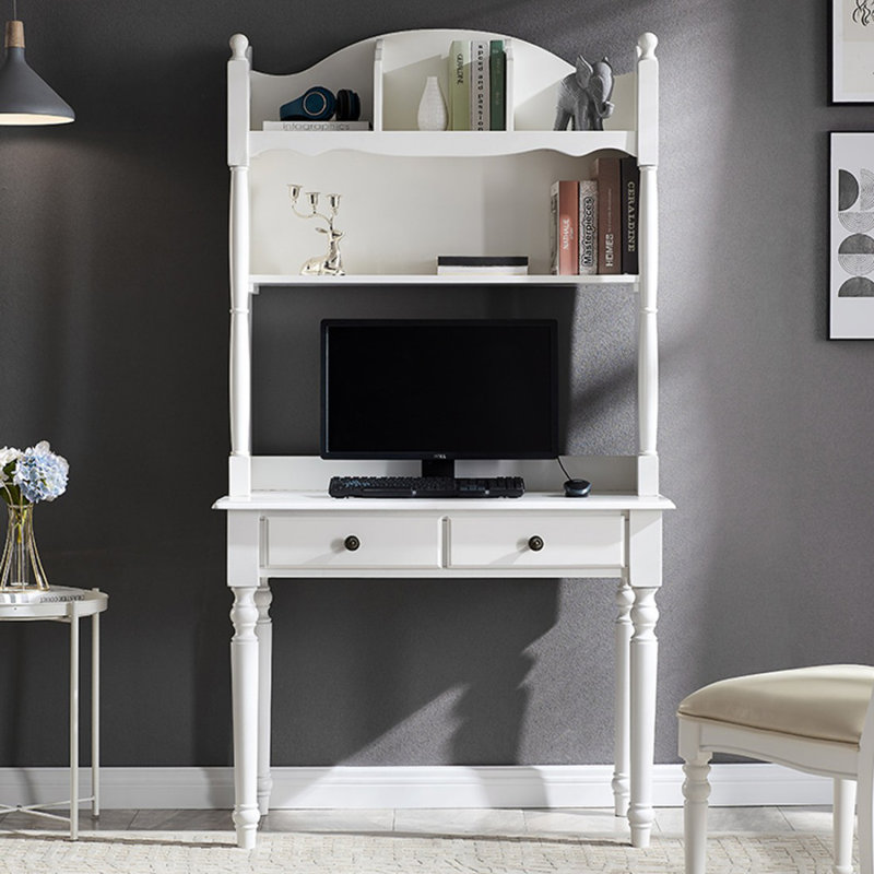 White Rectangular Solid Wood desk, 29.92" H x 47.24 "W x 19.69" D