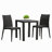 2-Piece Outdoor Dining Set with Square Dining Table with Weave Design and 2 Accent Side Chair-88292638