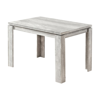 Table de salle à manger 48 po rectangulaire de 48 po, de style moderne, avec pieds, pour 4 personnes, stratifié contemporain, pour petites maisons et condos