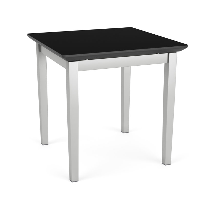 Table de bout en acier Lenox, Argent argent, Nuit noire