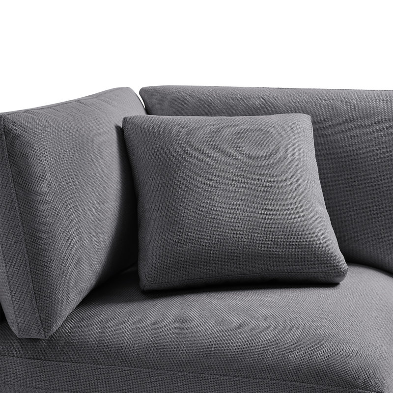 Chaise de coin Cassandra - gris anthracite, Gris anthracite