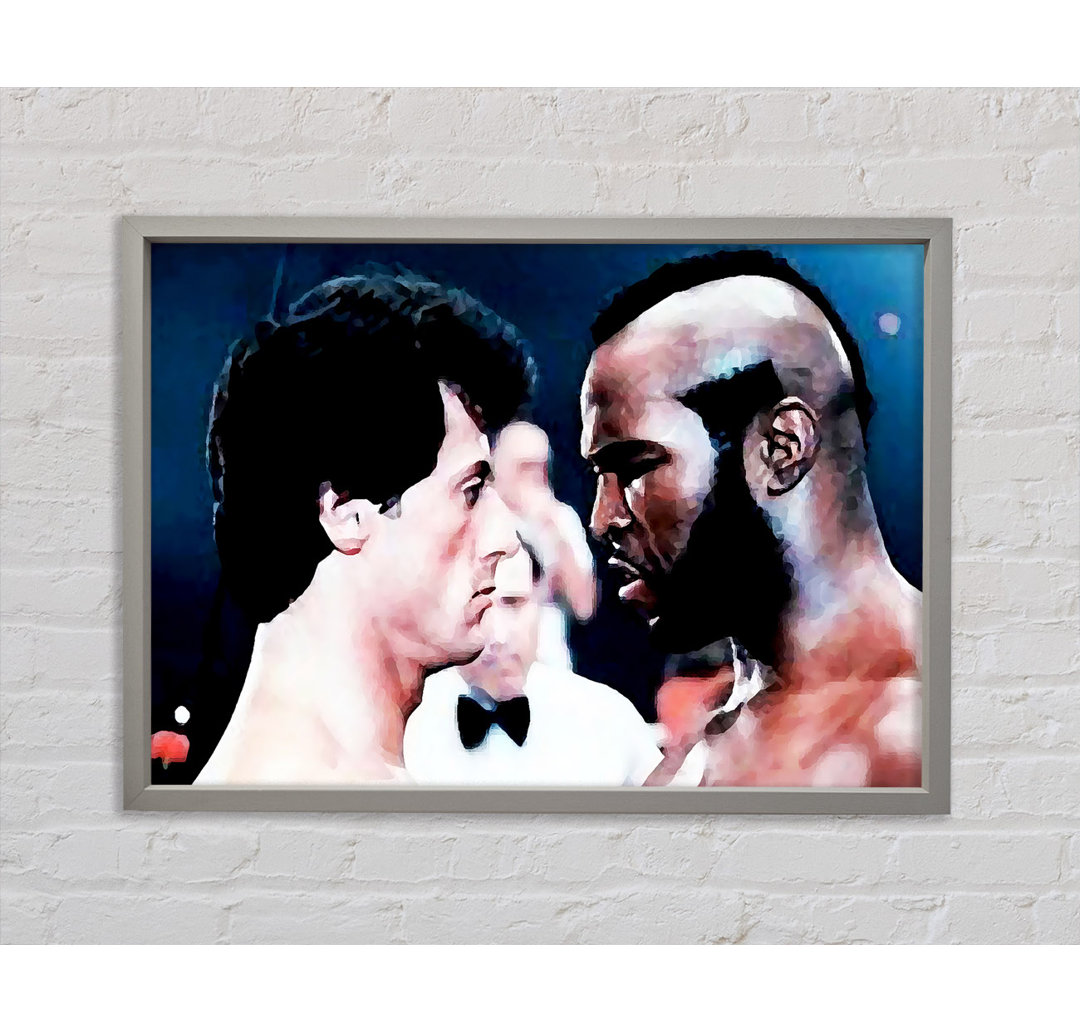 Rocky 3 The Face Off Mr T - Einzelbildrahmen Kunstdrucke auf Leinwand