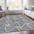 Premium Machine Washable Prisco Gray Rug-341140469