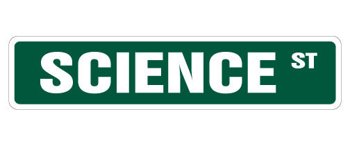 Plaque de rue science en plastique robuste 4 po x 18 po