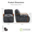 Fauteuil d'appoint rembourré à poils longs Harry-2047849217