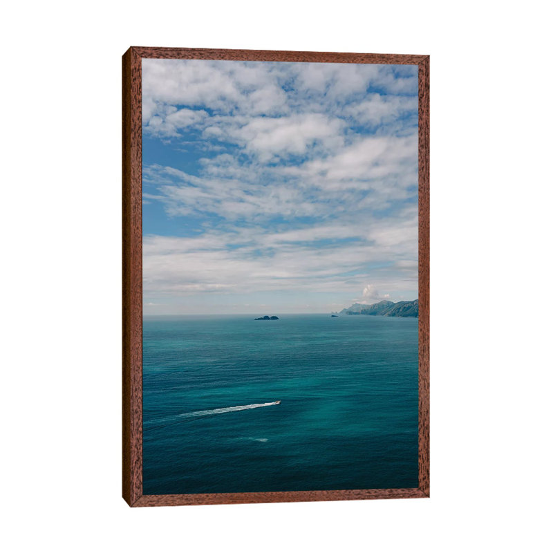 Amalfi Coast VIII 1 Piece Wall Art on Canvas, 66.04cm H x 45.72cm W x 3.81cm D, Classic Brown Wood Framed