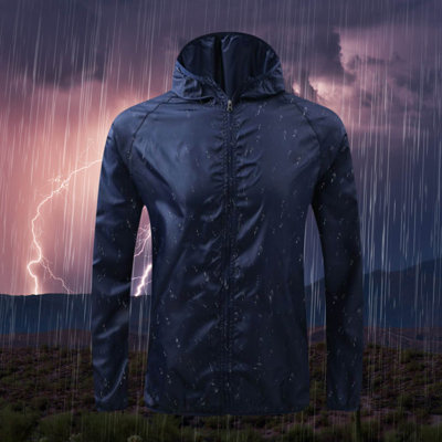 Veste d'extérieur imperméable avec capuchon pour femme