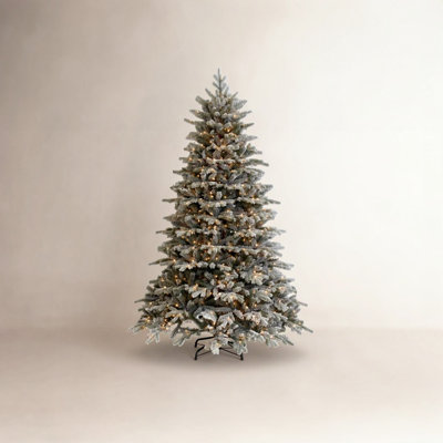 Melisande Pre-Lit Flocked Pine Christmas tree