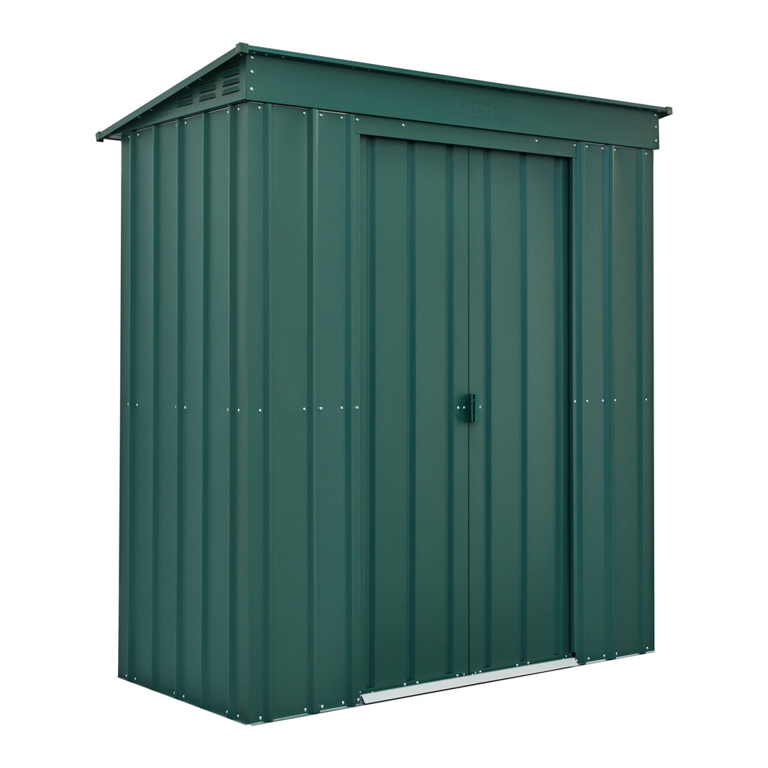 Globel 6 X 3 Pent Grey Metal Shed