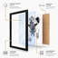 Snow Leopard Gaze Modern 1 Piece Single Picture Frame Wall Art-136651518-136651523