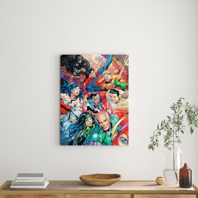 Justice League - Selfie Graphic Art Print on Canvas