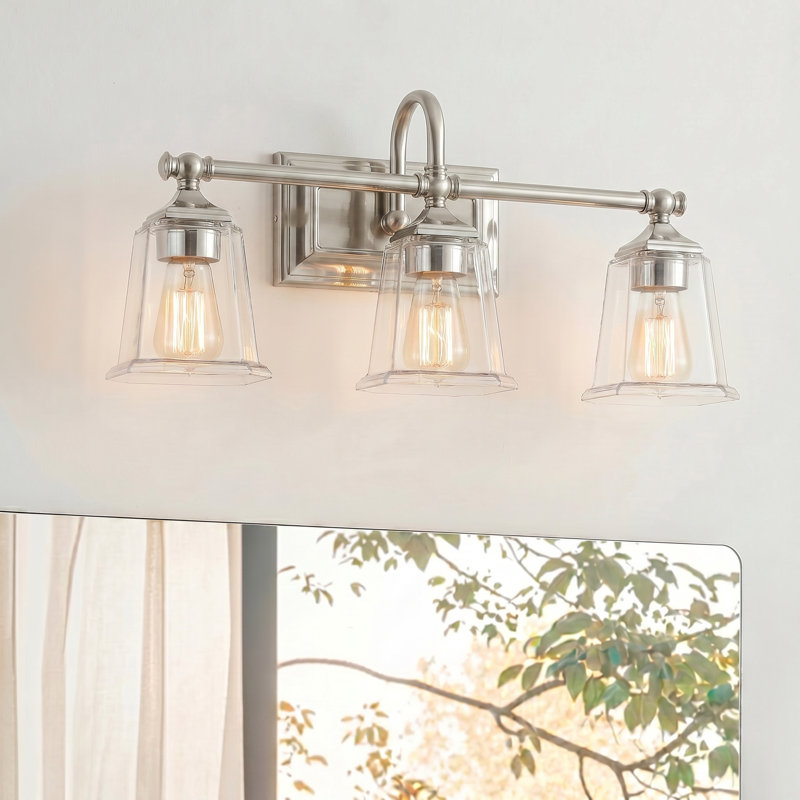 Éclairage de salle de bain 3 lumières à intensité variable Eddy, Chrome poli