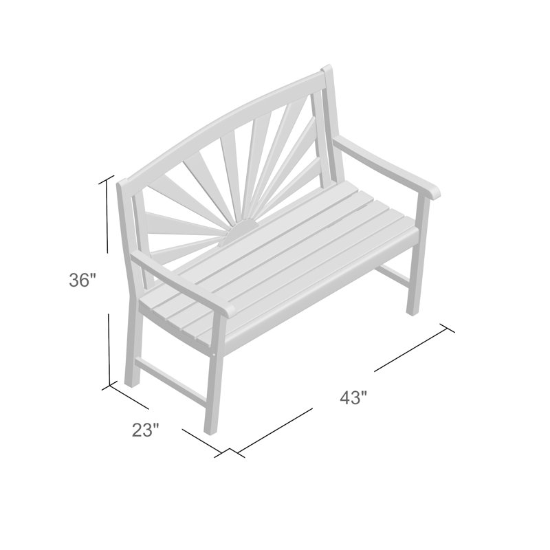 Banc de jardin en bois Ponce