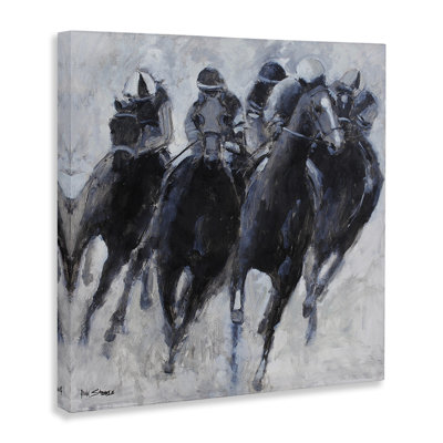 Art mural sur toile «Puissante course équestre», conception par Allayn Stevens