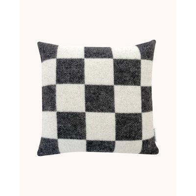 CHECKERBOARD Wool Lumbar Pillow Cover