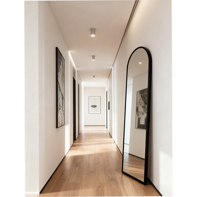 Miroir pleine grandeur avec luminosité réglable et 3 modes de couleur, autoportant ou mural pour une utilisation polyvalente
