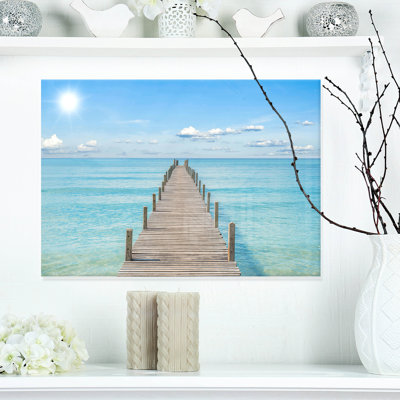 Pier Infinite to the Sea - Seascape Photo Metal Wall Art