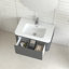 Armoire de salle de bain murale avec lavabo flottant 30 po avec lavabo intégré en céramique blanche-2045504999