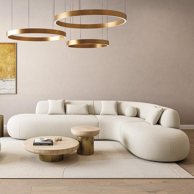 Canapé modulaire Boba Boucle blanc