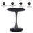  Bristol 27" Round Dining Table, Modern 2-Person Kitchen Beveled Table Top with Black Pedestal Base, Small Space Bistro Table for Apartments-1518324991-1439952301